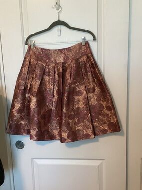 Tracy Reese NY Mauve/Taupe  metallic shimmer skirt 4